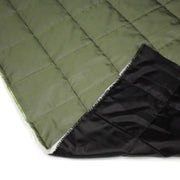 Tissu matelassé recto vert kaki, verso noir - Fabrication italienne - tissuspipi.com