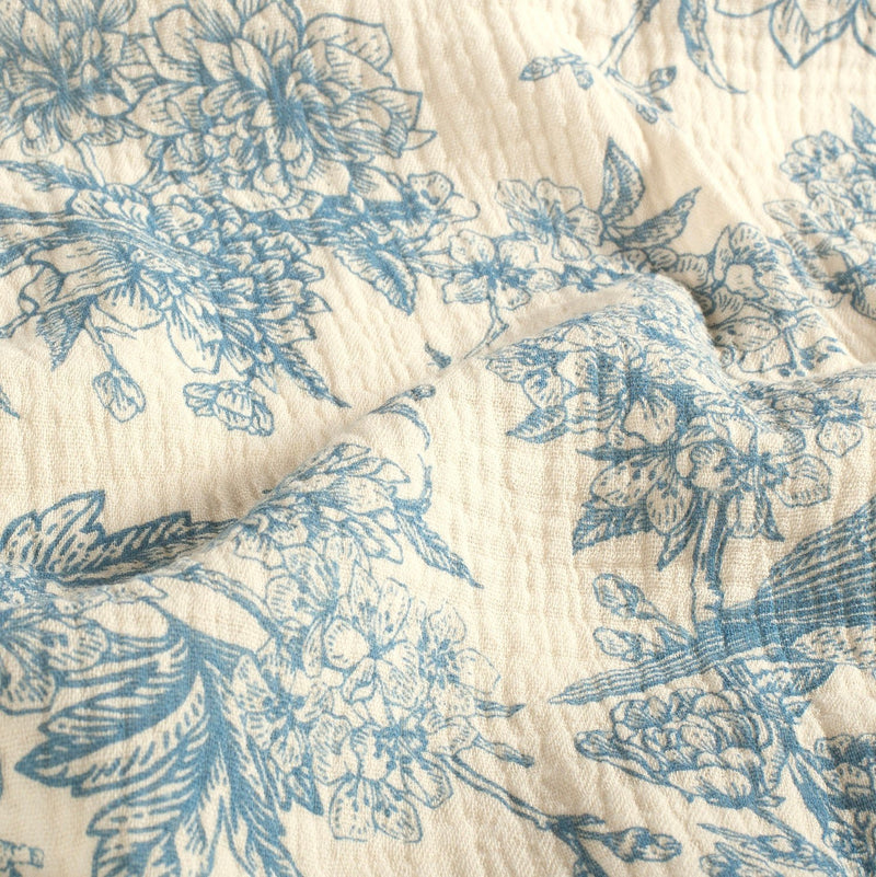 Tissu double gaze TOILE DE JOUY, nombreuses couleurs - STANDARD 100 OEKO - TEX - tissuspipi.com