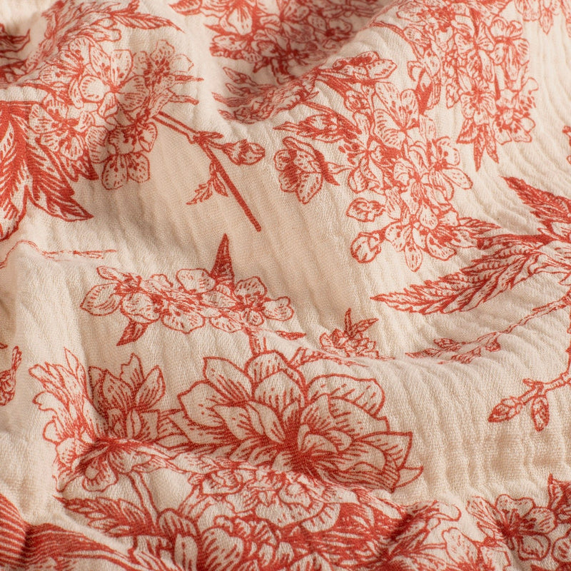 Tissu double gaze TOILE DE JOUY, nombreuses couleurs - STANDARD 100 OEKO - TEX - tissuspipi.com