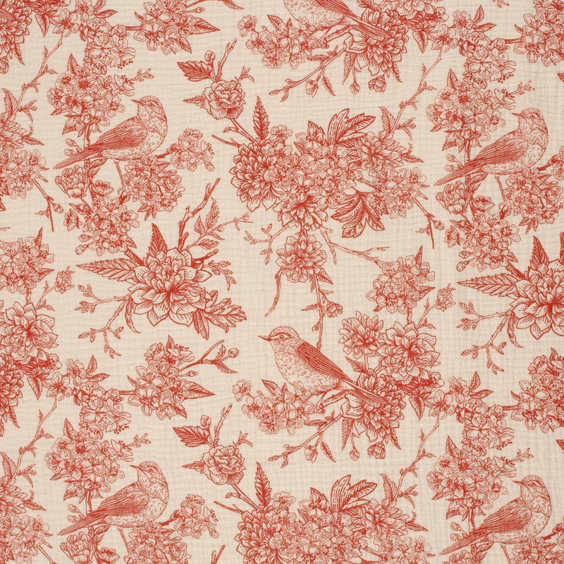 Tissu double gaze TOILE DE JOUY, nombreuses couleurs - STANDARD 100 OEKO - TEX - tissuspipi.com