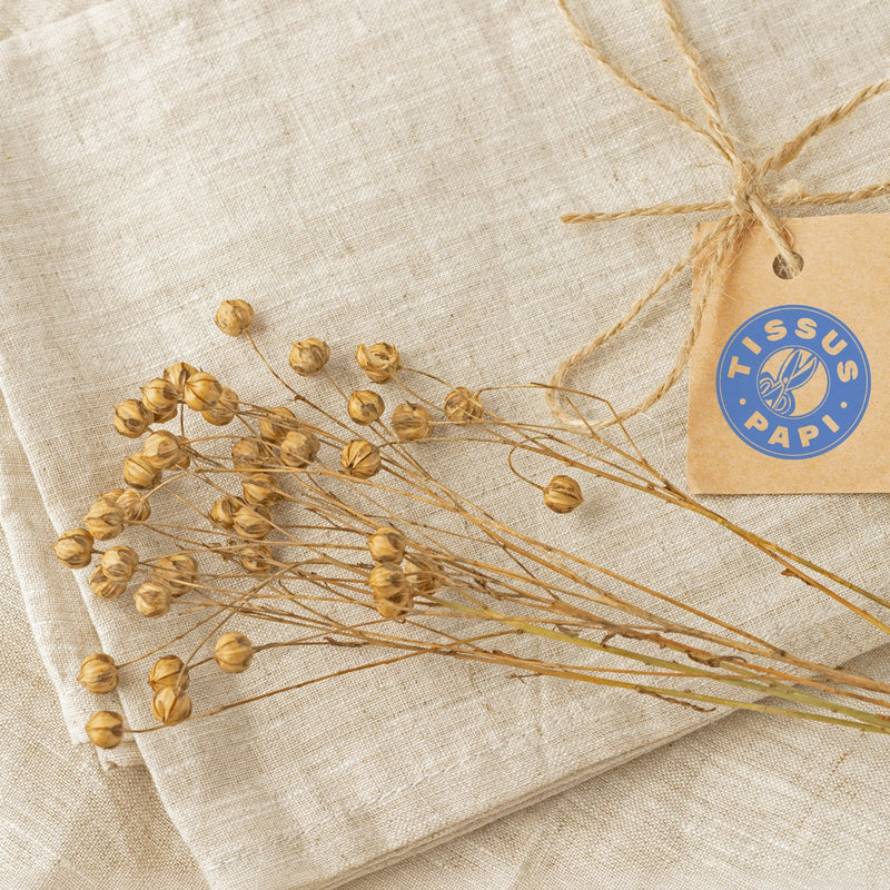 Tissu METIS LIN COTON couleur lin naturel - tissuspipi.com