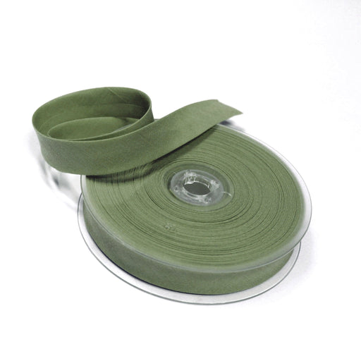 Biais de coton vert olive - Galette de 25 mètres - tissuspipi.com