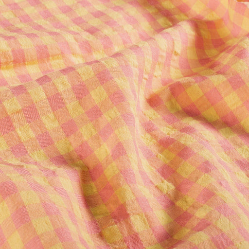 Tissu seersucker coton Vichy : nombreuses couleurs estivales ! - STANDARD 100 OEKO - TEX - tissuspipi.com