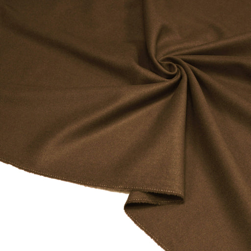 Tissu Drap de laine uni marron "Armée française 1940" - tissuspipi.com