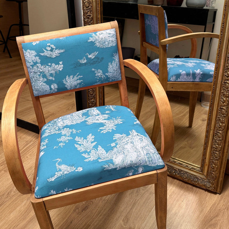 Tissu Toile de Jouy traditionnelle, nombreux fonds très colorés au choix, grande largeur 280cm - OEKO - TEX STANDARD 100 - tissuspipi.com