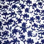 Tissu cotonnade aux fleurs japonaise & dessins à l'encre de Chine : rouge, noir, bleu - OEKO - TEX - tissuspipi.com