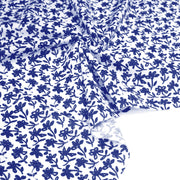 Tissu cotonnade aux fleurs japonaise & dessins à l'encre de Chine : rouge, noir, bleu - OEKO - TEX - tissuspipi.com