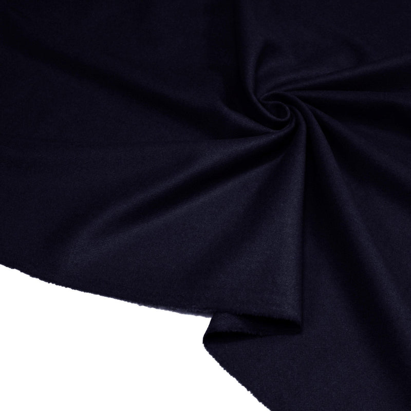 Tissu Drap de laine uni Bleu marine, fabrication italienne - tissuspipi.com
