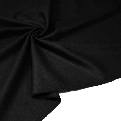 Tissu Drap de laine noir, fabrication italienne - tissuspipi.com