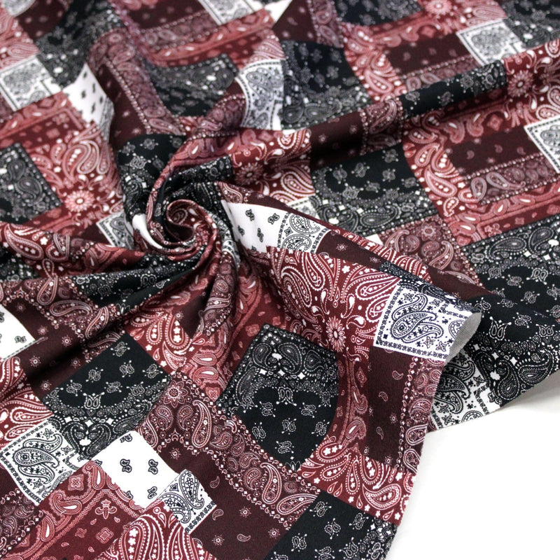 Tissu gabardine coton imprimée motif BANDANA paisley : nombreuses couleurs ! - OEKO-TEX STANDARD 100 - tissuspipi.com
