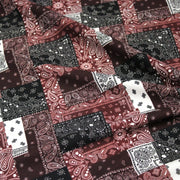 Tissu gabardine coton imprimée motif BANDANA paisley : nombreuses couleurs ! - OEKO-TEX STANDARD 100 - tissuspipi.com