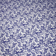 Tissu Toile de Jouy bleu forêt tropicale : cotonnade ou gabardine - OEKO - TEX - tissuspipi.com
