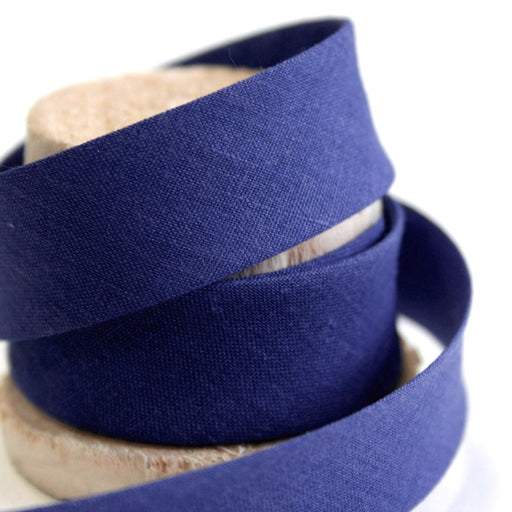 Biais de coton uni BLEU INDIGO - tissuspipi.com