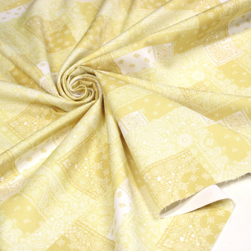 Tissu gabardine coton imprimée motif BANDANA paisley : nombreuses couleurs ! - OEKO-TEX STANDARD 100 - tissuspipi.com