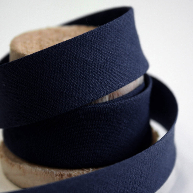 Biais de coton uni BLEU MARINE - tissuspipi.com