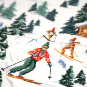 Tissu cotonnade Ski, chalets et montagnes enneigées - OEKO - TEX STANDARD 100 - tissuspipi.com
