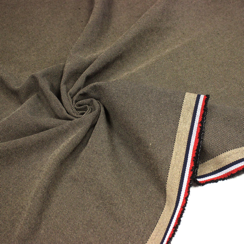 Tissu SERGÉ DENIM DE COTON ÉPAIS : trois couleurs - Matière recyclée & fabrication française - tissuspipi.com