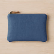 Tissu lin enduit : bleu de Jouy, gris blanc - OEKO - TEX - tissuspipi.com