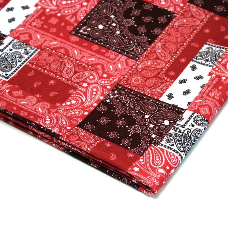 Tissu gabardine coton imprimée motif BANDANA paisley : nombreuses couleurs ! - OEKO-TEX STANDARD 100 - tissuspipi.com