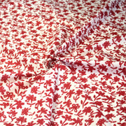 Tissu cotonnade aux fleurs japonaise & dessins à l'encre de Chine : rouge, noir, bleu - OEKO - TEX - tissuspipi.com