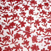 Tissu cotonnade aux fleurs japonaise & dessins à l'encre de Chine : rouge, noir, bleu - OEKO - TEX - tissuspipi.com