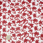 Tissu cotonnade aux fleurs japonaise & dessins à l'encre de Chine : rouge, noir, bleu - OEKO - TEX - tissuspipi.com