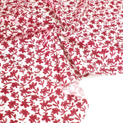 Tissu cotonnade aux fleurs japonaise & dessins à l'encre de Chine : rouge, noir, bleu - OEKO - TEX - tissuspipi.com