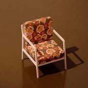 Tissu coton demi - natté SEVENTIES, fleuri rouille rose vert - OEKO - TEX STANDARD 100 - tissuspipi.com