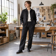 Tissu gabardine polycoton noir - Qualité WORKWEAR - ON DESTOCKE ! - tissuspipi.com