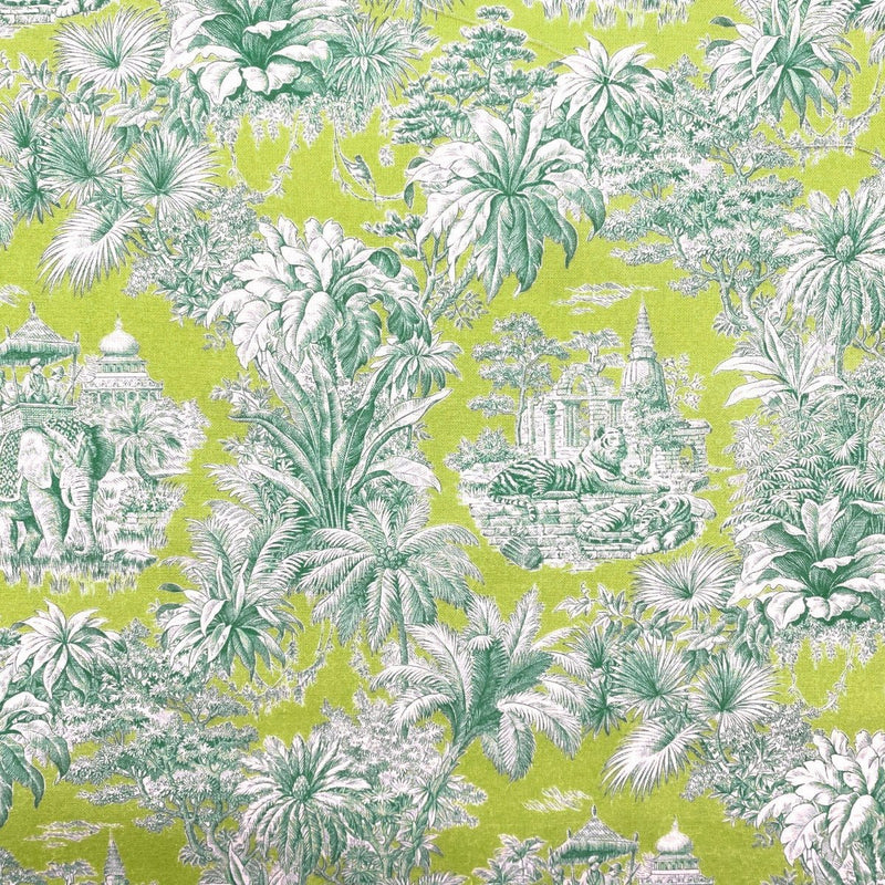 Tissu coton TOILE DE JOUY illustrations indiennes, nombreuses couleurs estivales ! - tissuspipi.com