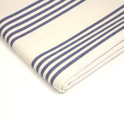 Tissu toile à matelas de coton LE TOUQUET écru aux rayures : bleu, rouge, noir, gris, sable - tissuspipi.com