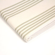 Tissu toile à matelas de coton LE TOUQUET écru aux rayures : bleu, rouge, noir, gris, sable - tissuspipi.com
