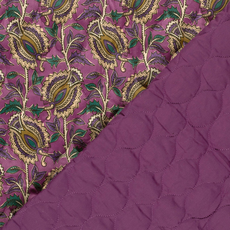 Tissu velours matelassé INDIENNES fleuries, nombreuses couleurs - STANDARD 100 OEKO-TEX - tissuspipi.com