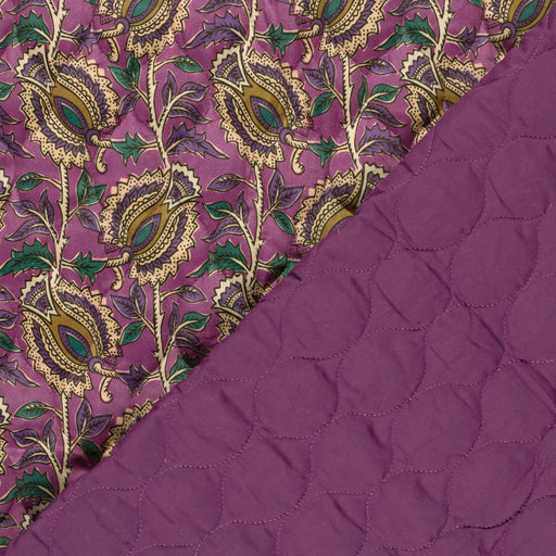 Tissu velours matelassé INDIENNES fleuries, nombreuses couleurs - STANDARD 100 OEKO-TEX - tissuspipi.com