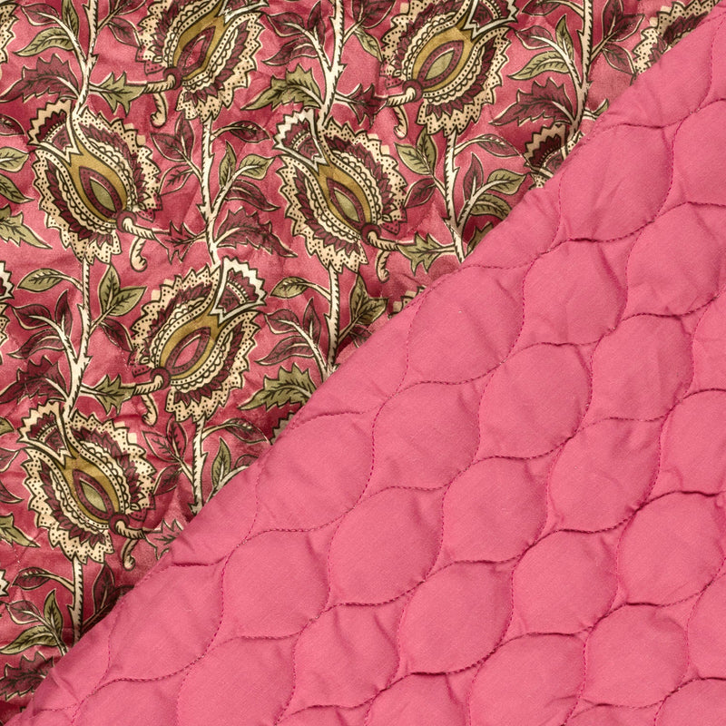Tissu velours matelassé INDIENNES fleuries, nombreuses couleurs - STANDARD 100 OEKO-TEX - tissuspipi.com