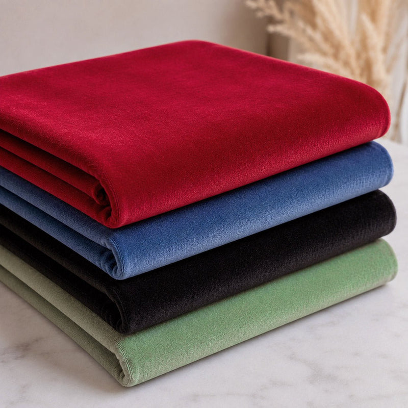 Tissu velours ras, habillement et ameublement, nombreuses couleurs ! - OEKO-TEX STANDARD 100 - tissuspipi.com
