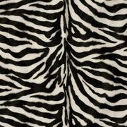Tissu Velours imprimé motif ZEBRE : noir & blanc cassé - tissuspipi.com