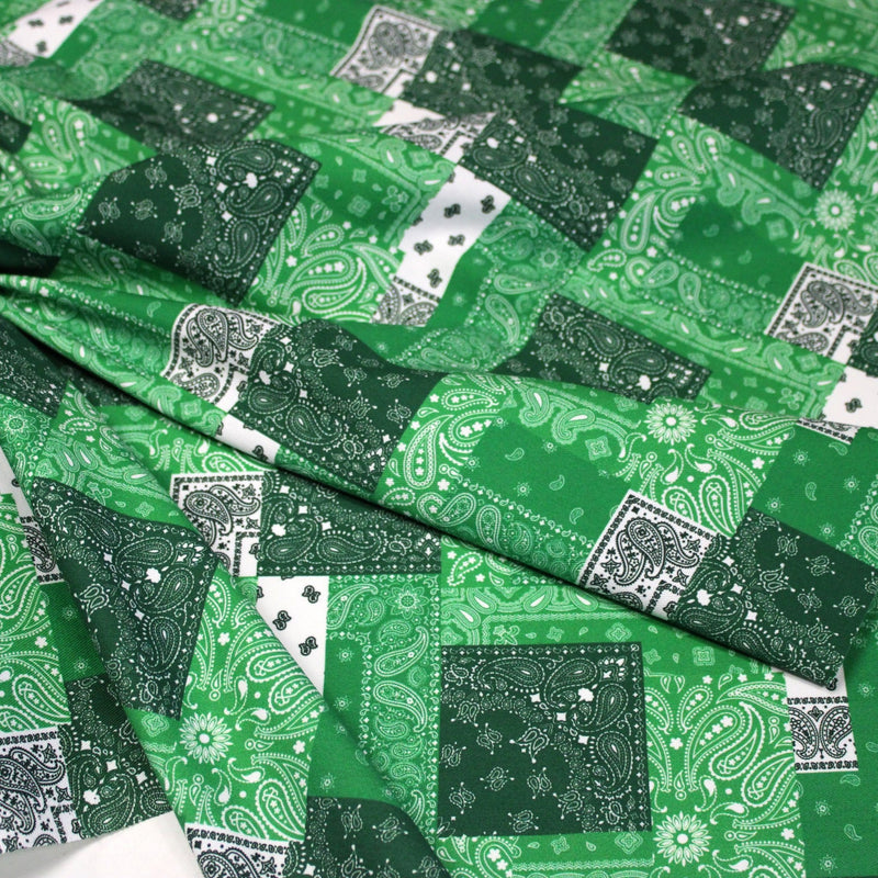 Tissu gabardine coton imprimée motif BANDANA paisley : nombreuses couleurs ! - OEKO-TEX STANDARD 100 - tissuspipi.com