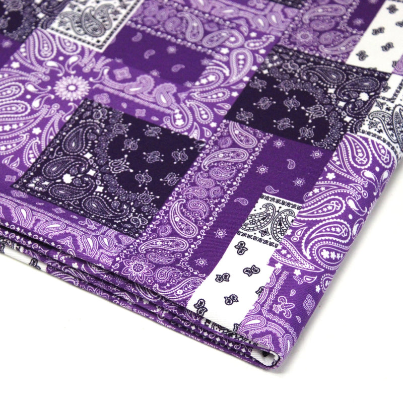 Tissu gabardine coton imprimée motif BANDANA paisley : nombreuses couleurs ! - OEKO-TEX STANDARD 100 - tissuspipi.com