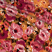 Tissu gabardine coton imprimée fleuri Vintage : tons estivaux ou tons automnaux - OEKO-TEX STANDARD 100 - tissuspipi.com