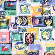 Tissu popeline coton Timbres britanniques multicolores - tissuspipi.com