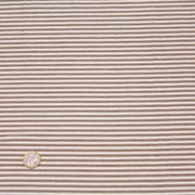 Tissu toile à matelas coton DOUARNENEZ – Rayures marron sur fond écru - tissuspipi.com