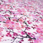 Tissu cotonnade SAKURA ROSE : jardin japonais aux fleurs de cerisier roses & fuchsia - tissuspipi.com