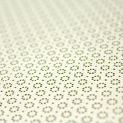 Tissu popeline de aux cercles & fins pois verts, fond écru - tissuspipi.com
