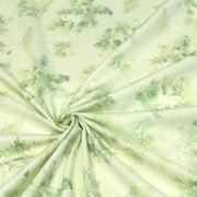 Tissu popeline coton WIMBLEDON, fond nid d'abeille & fleurs vert pistache, motif britannique - tissuspipi.com