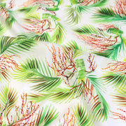 Tissu UBATUBA Voile de coton Feuilles tropicales & fond écru - tissuspipi.com