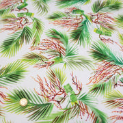 Tissu UBATUBA Voile de coton Feuilles tropicales & fond écru - tissuspipi.com