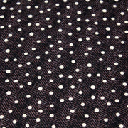Tissu popeline de coton aux chevrons noirs et petits pois écrus 6mm - tissuspipi.com