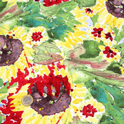 Tissu popeline coton fleurs & feuilles aux couleurs de l'automne - tissuspipi.com