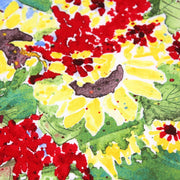 Tissu popeline coton fleurs & feuilles aux couleurs de l'automne - tissuspipi.com